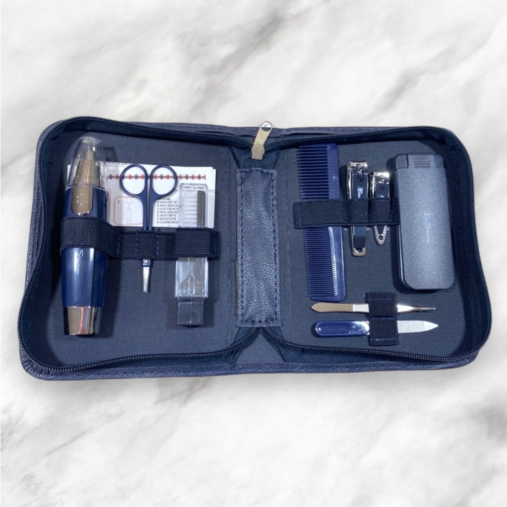 NEW Ben Sherman 10pc Grooming Set w/ Leather Case